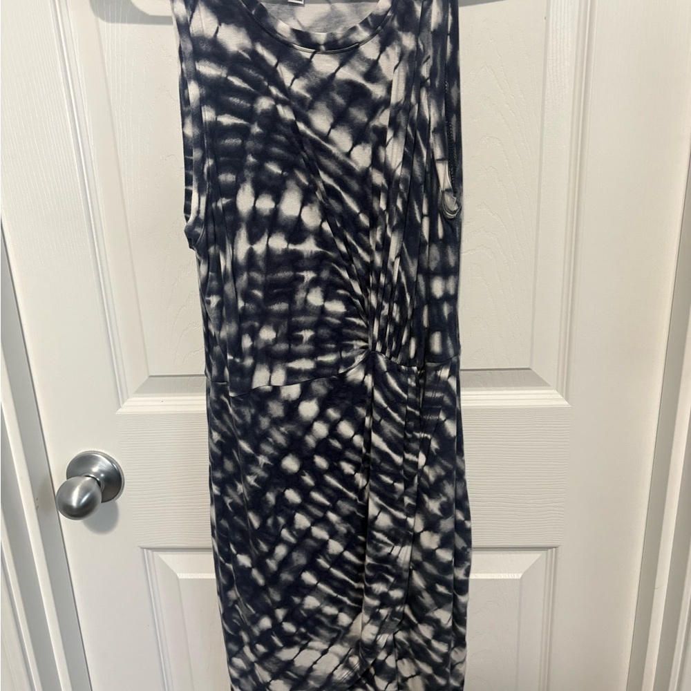 love, Fire Navy and White Tie-Dye Maxi Dress
